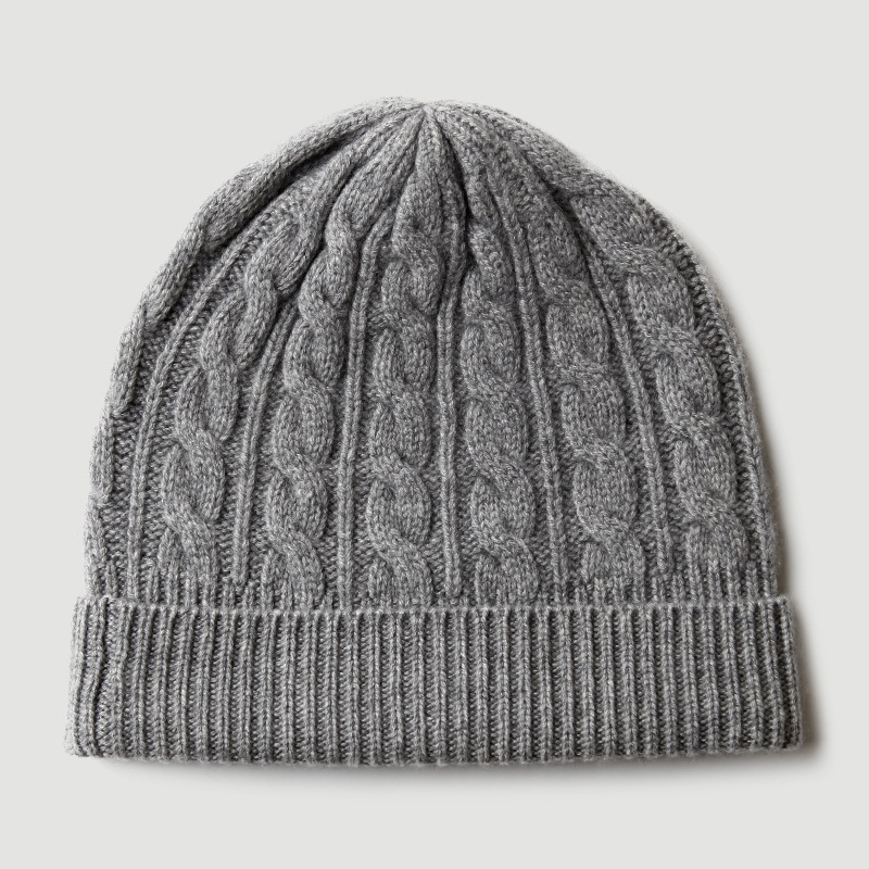 100% Pure Cashmere Knit Beanie - đánh giá và giá Beanie Cuffed Knit