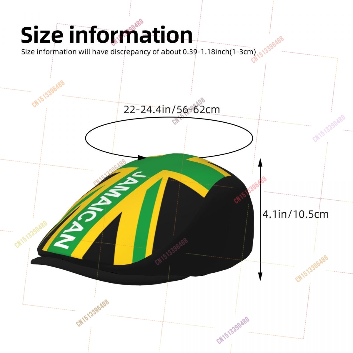 Jamaica UK Flag Men Women Flat - đánh giá và giá Newsboy Cap Ivy