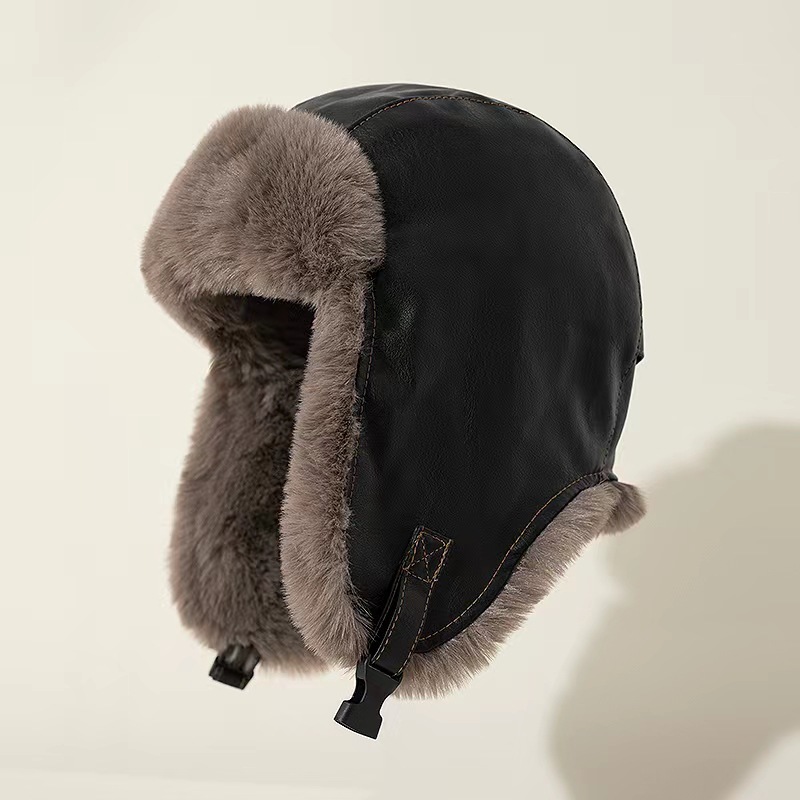1pcs Men's Winter Retro leathe - đánh giá và giá Trapper Hat Ear Flap