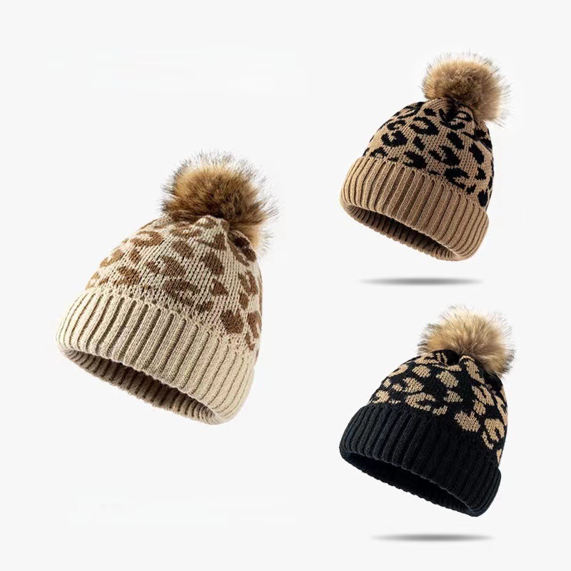 Womens Leopard Print Knit Bean - đánh giá và giá Beanie Cuffed Knit