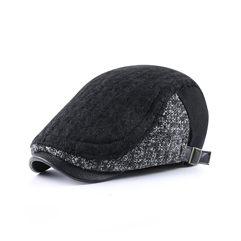 Men Newsboy Hats Thick Autumn  - đánh giá và giá Snapback Hat Flat